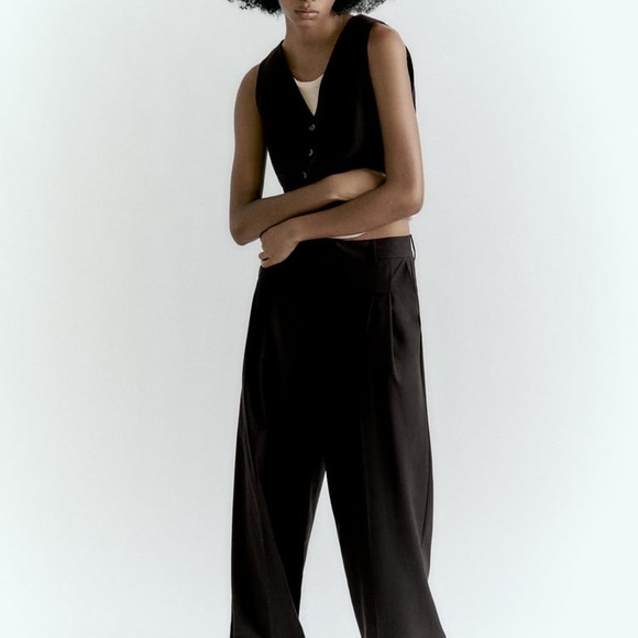 FULL-LENGTH PLEATED PANTS - Picture 4 of 9